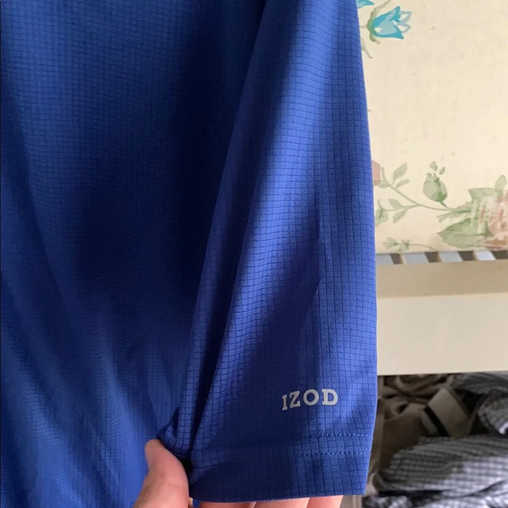 Izod Blue Performance Polo Shirt - Picture 5 of 6